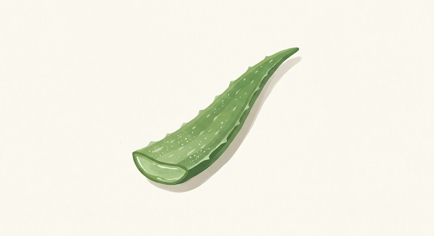 Fresh aloe vera leaf